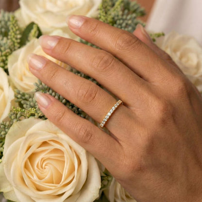 Moissanite Half Eternity Ring — view 1