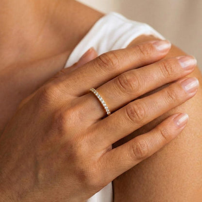 Moissanite Half Eternity Ring — view 5