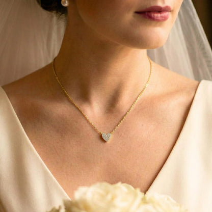 Heart Pavé Pendant Necklace — view 4