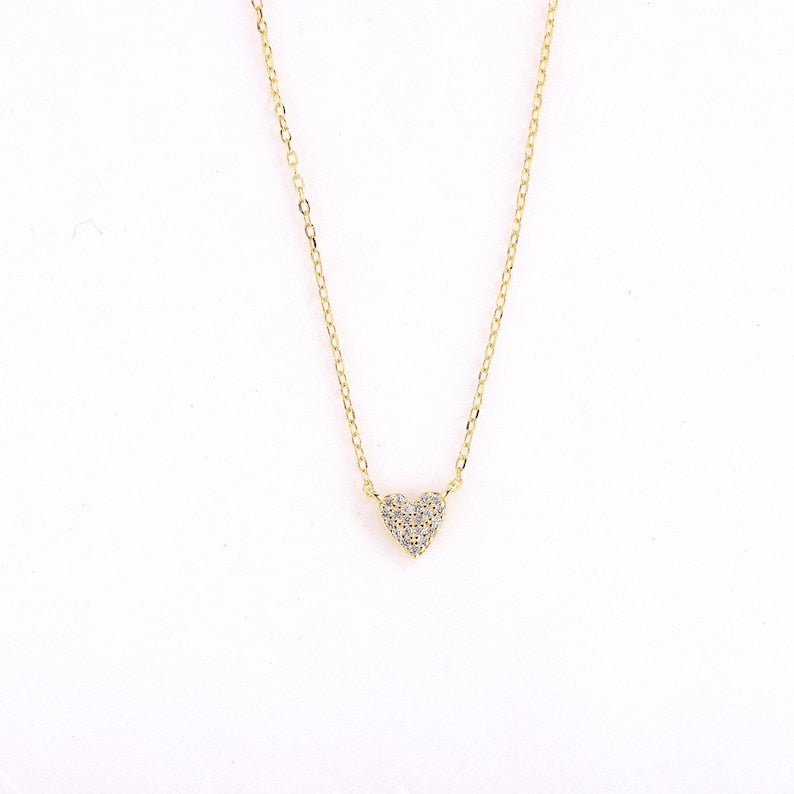 Heart Pavé Pendant Necklace — view 6