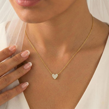 Heart Pavé Pendant Necklace — view 5