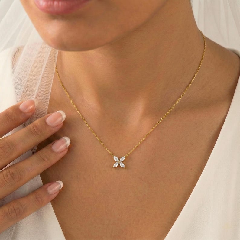 Four-Leaf Clover Pendant Necklace — view 1