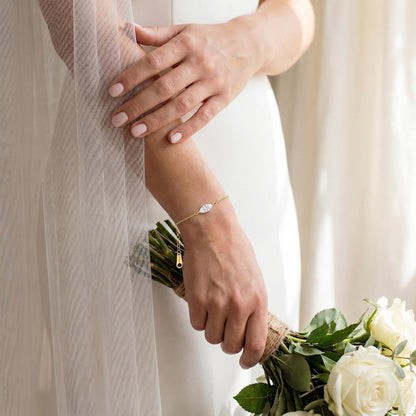 Marquise Moissanite Chain Bracelet — view 2