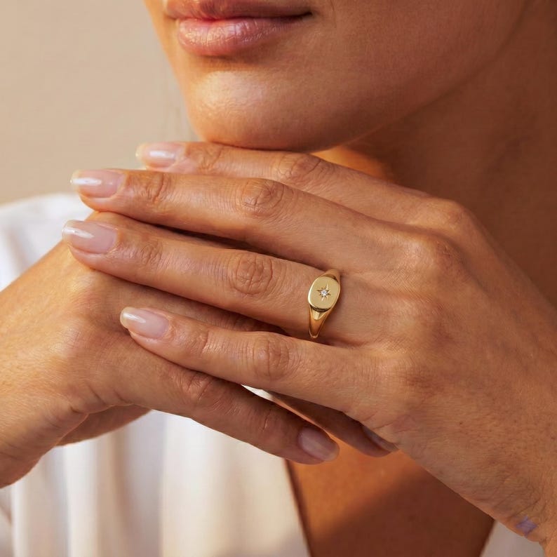North Star Signet Ring — view 3