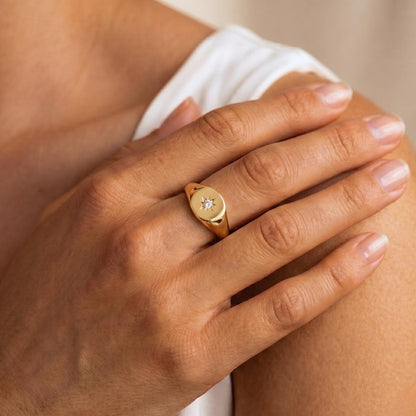 North Star Signet Ring — view 2