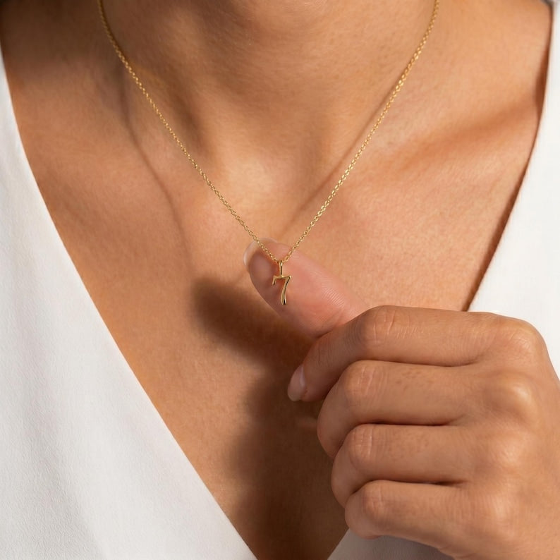 Lucky Number 7 Pendant Necklace — view 3