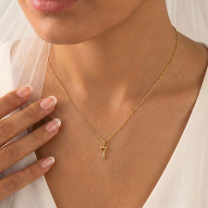 Lucky Number 7 Pendant Necklace — view 5