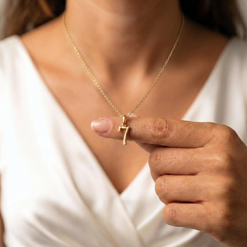 Lucky Number 7 Pendant Necklace — view 1