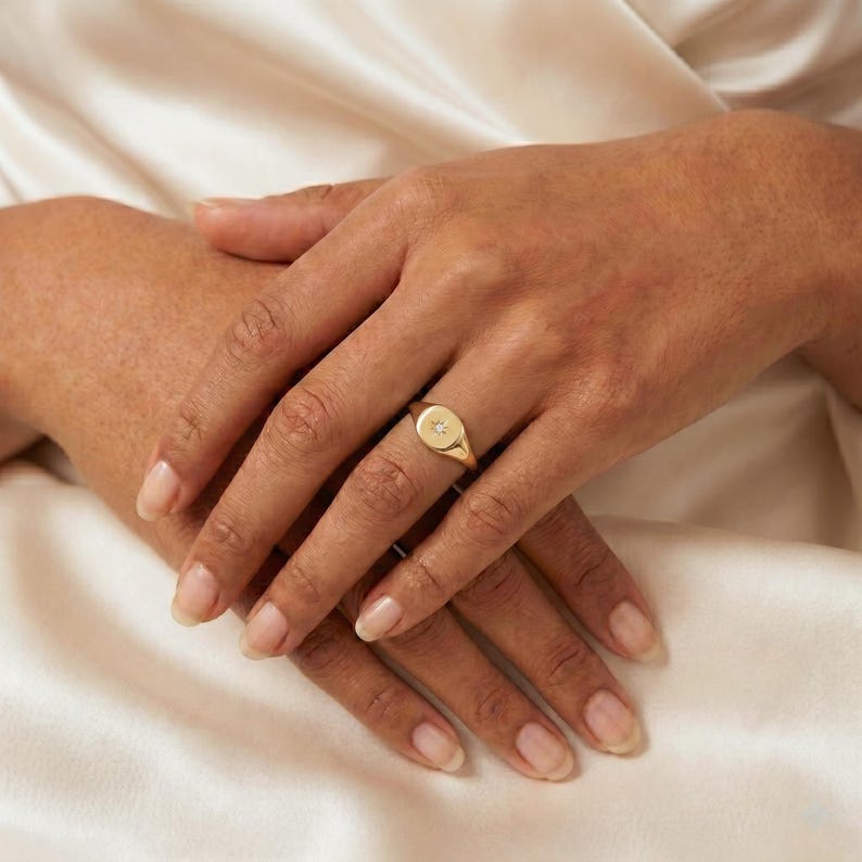 North Star Signet Ring — view 4