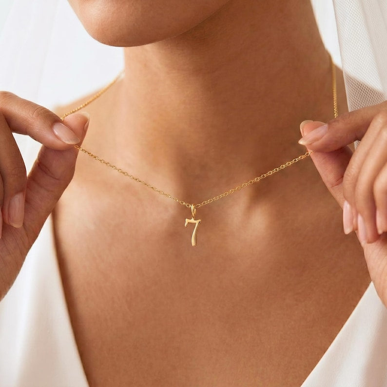 Lucky Number 7 Pendant Necklace — view 6